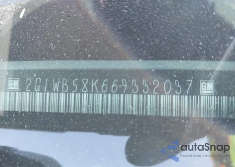 2006 Chevrolet Impala Ls z USA, uszkodzony, nr VIN 2G1WB58K669332037